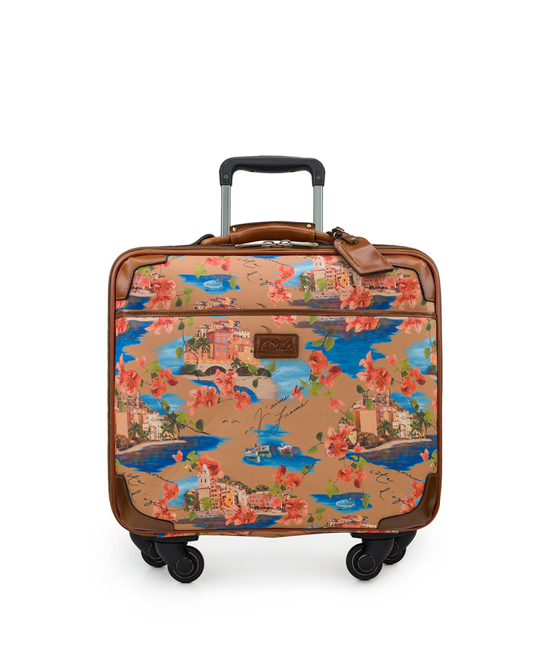 Velino Trolley - Patina Coated Linen Canvas French Riviera