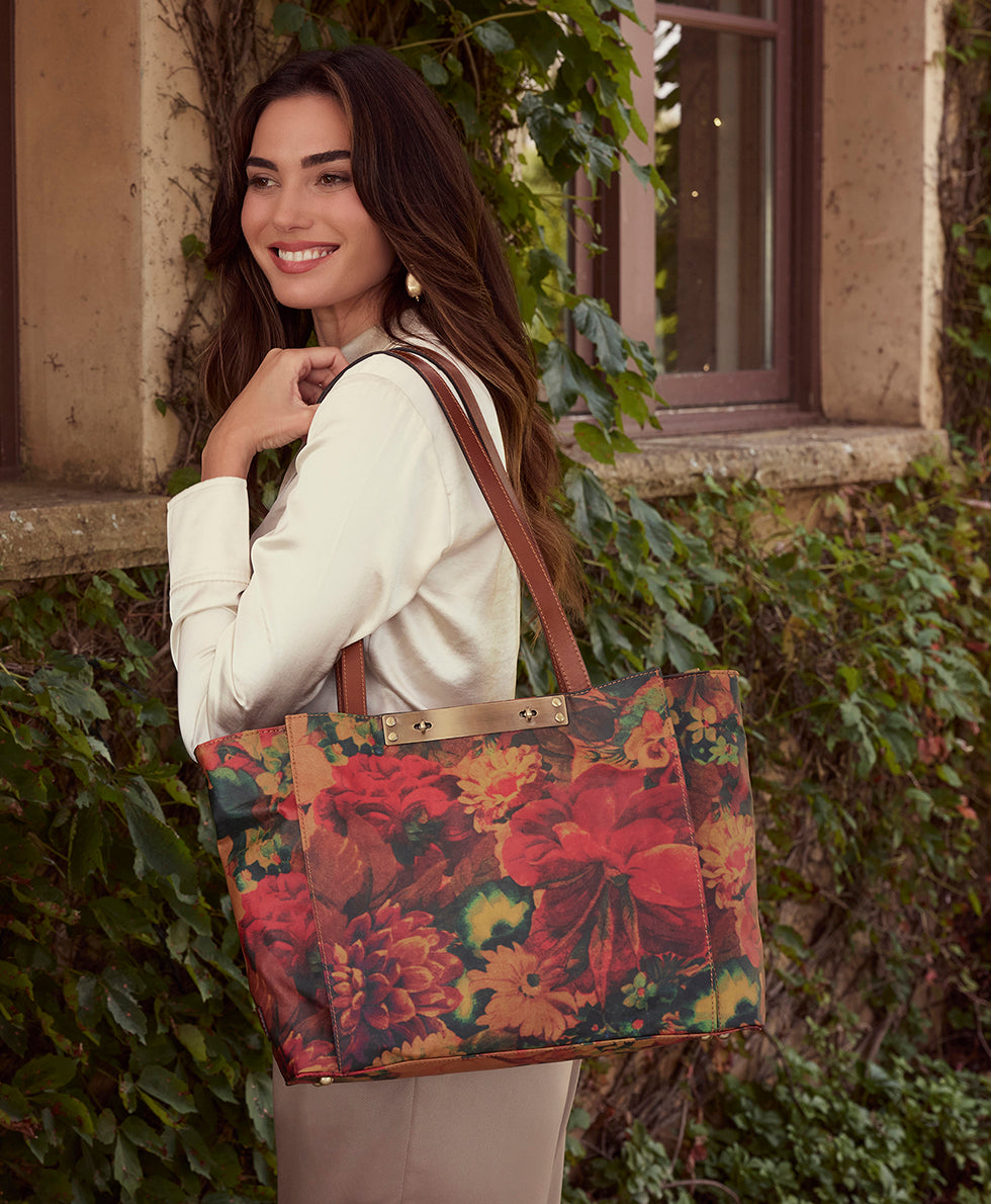 Silvi Tote - Patina Coated Linen Canvas Multi - multi - by Patricia Nash - View 4 of 6