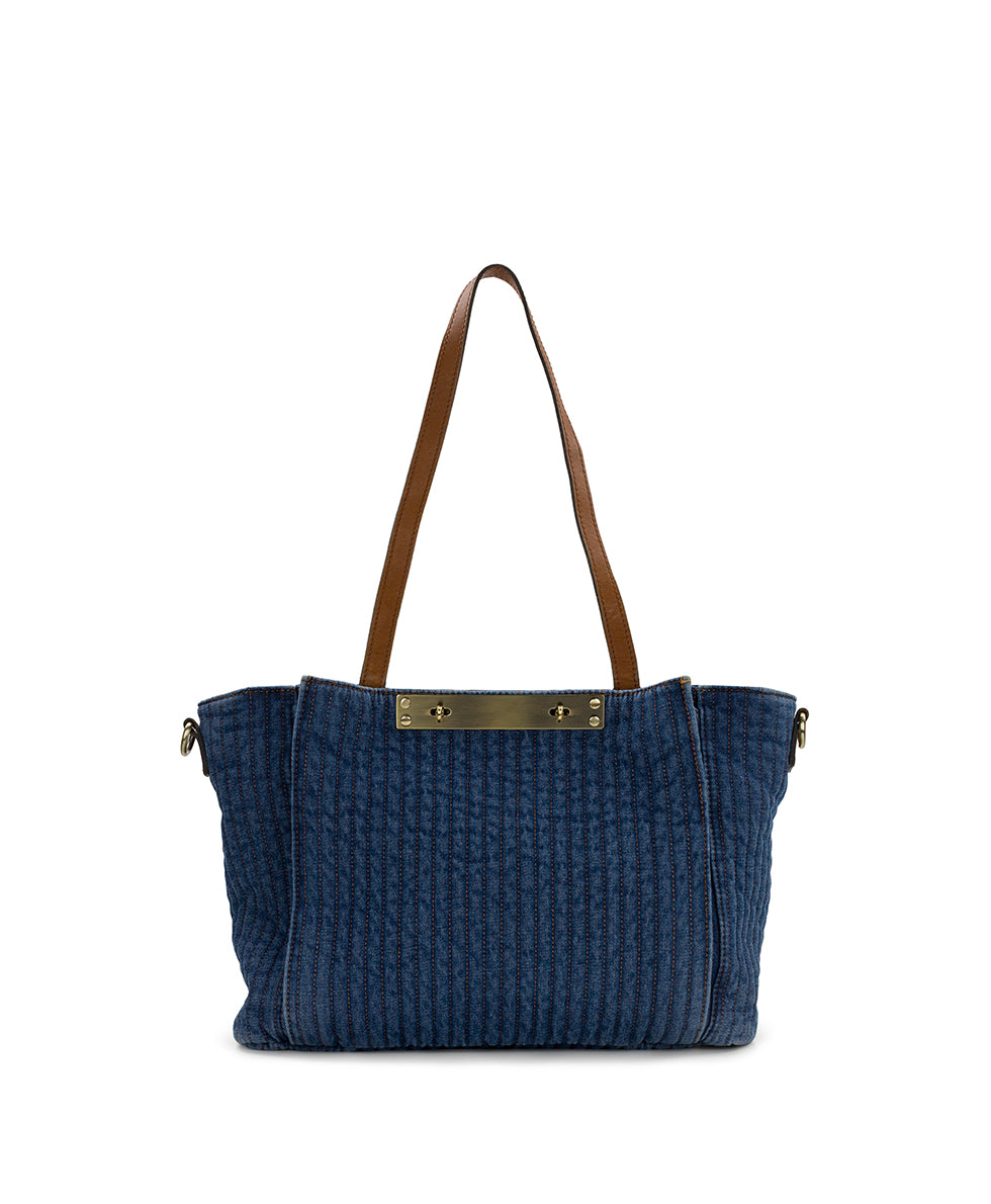 Female - Silvi Tote | Quilted Denim | Denim - denim - by Patricia Nash - View 1 of 9