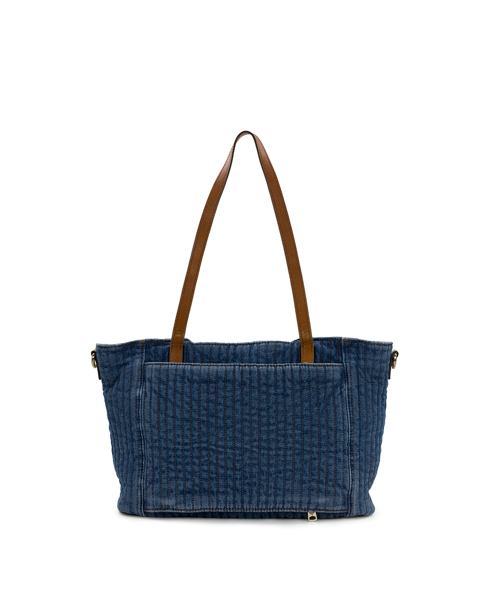 Female - Silvi Tote | Quilted Denim | Denim - denim - by Patricia Nash - View 3 of 9