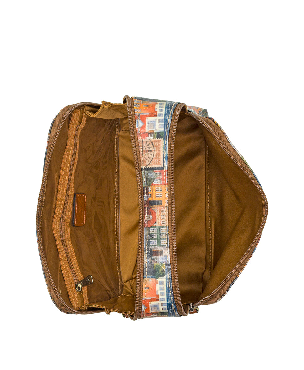 Female - Gabella Cosmetic Pouch | Homes Along The Coast of Bergen | Homes Along The Coast Of Bergen - homes along the coast of bergen - by Patricia Nash - View 4 of 4