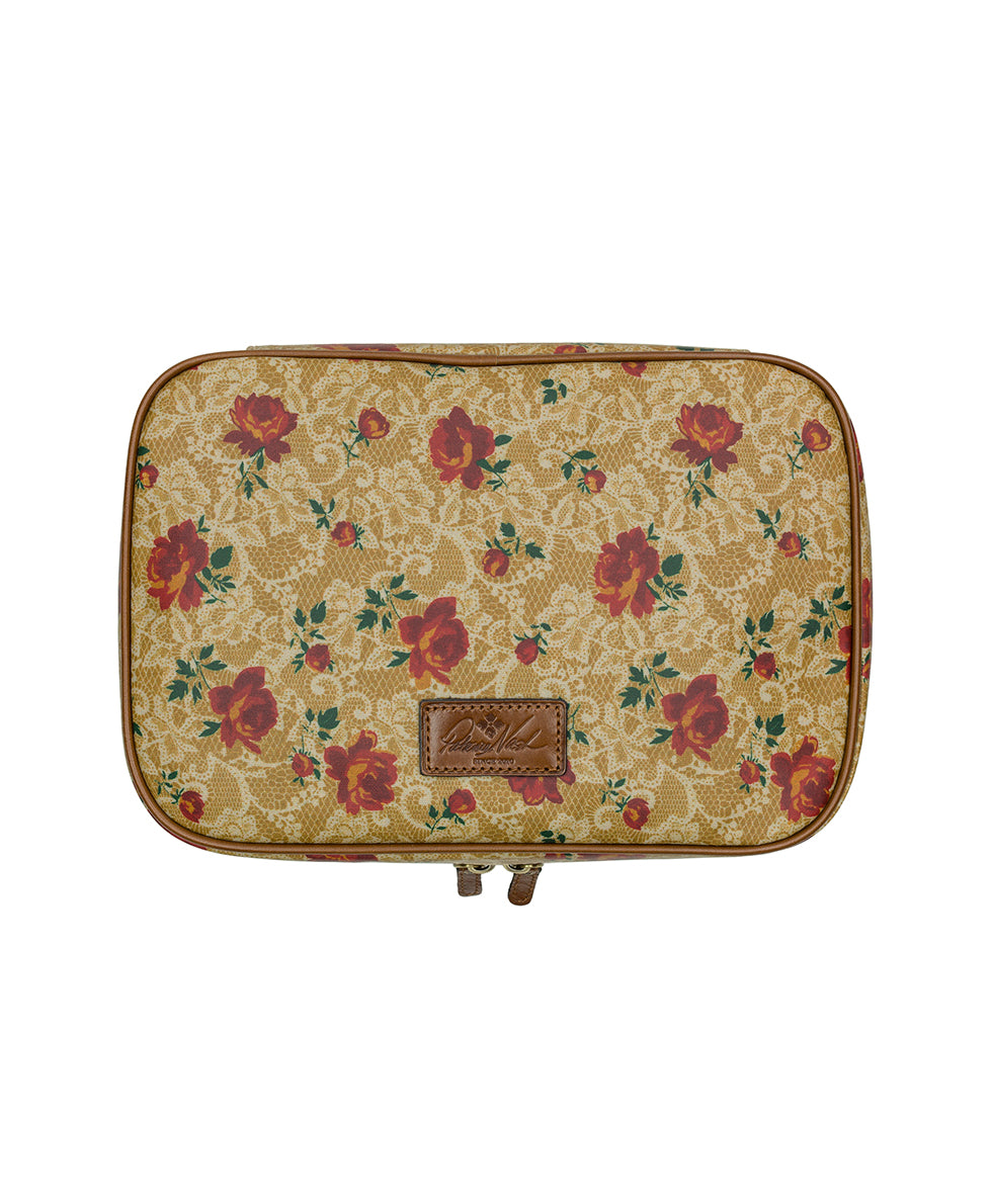 Female - Ilaria Hanging Case -  Patina Coated Linen Canvas Western Lace - western lace - by Patricia Nash - View 1 of 4