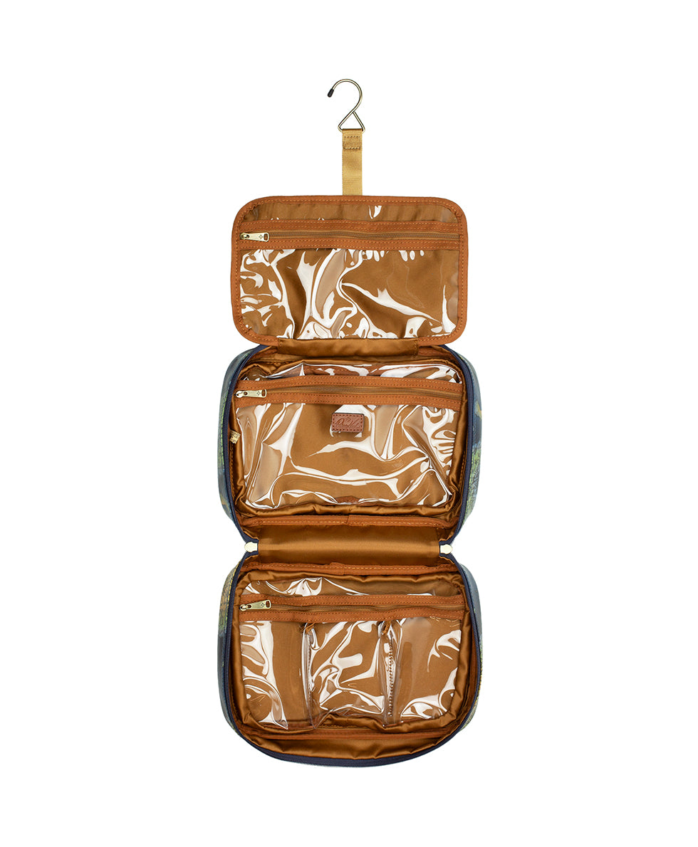 Female - Ilaria Hanging Case -  Patina Coated Linen Canvas Greek Map - greek map - by Patricia Nash - View 4 of 4