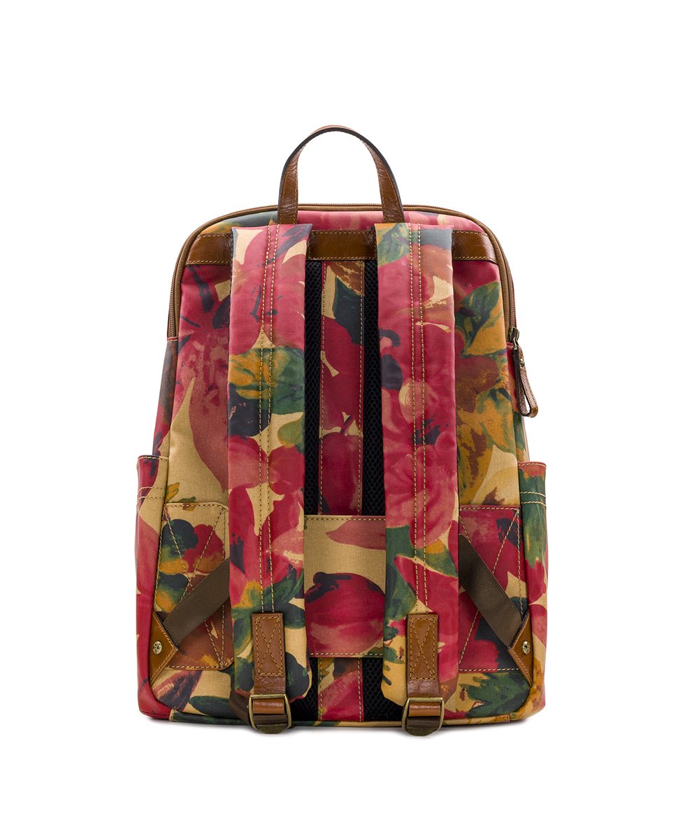 Karina Backpack - Patina Coated Linen Canvas — Spring Multi - spring multi - by Patricia Nash - View 2 of 5
