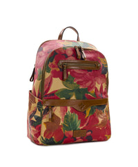 Karina Backpack - Patina Coated Linen Canvas — Spring Multi