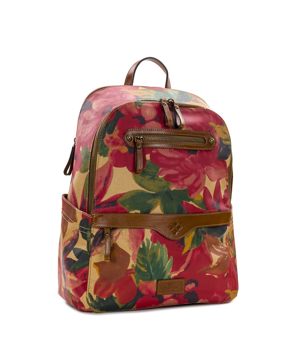 Karina Backpack - Patina Coated Linen Canvas — Spring Multi - spring multi - by Patricia Nash - View 3 of 5