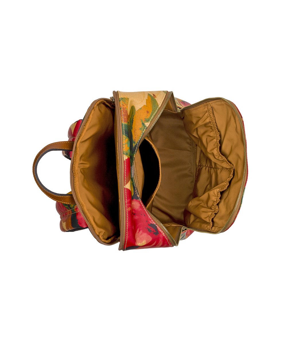 Karina Backpack - Patina Coated Linen Canvas — Spring Multi - spring multi - by Patricia Nash - View 4 of 5
