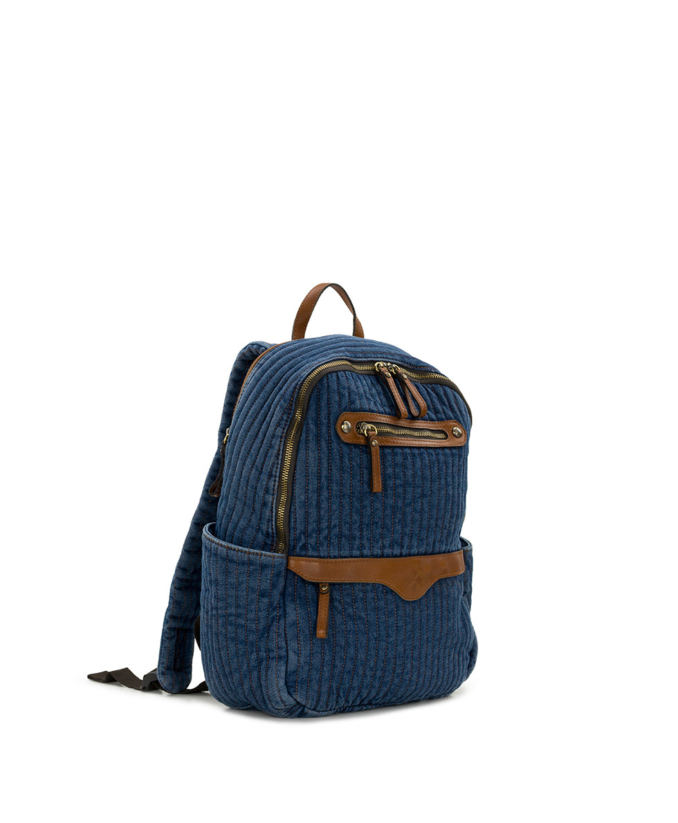 Female - Karina Backpack | Quilted Denim | Denim - denim - by Patricia Nash - View 4 of 7