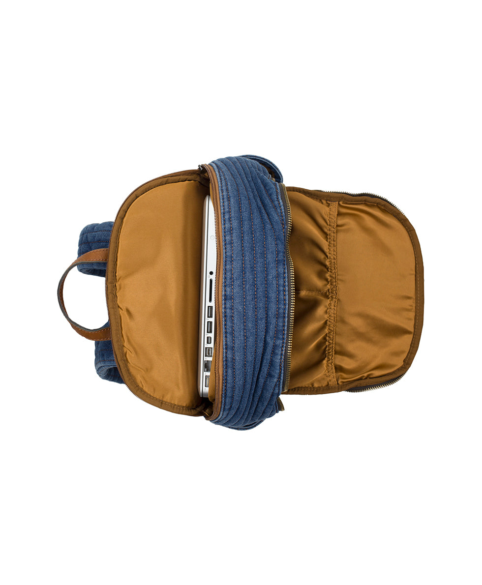 Female - Karina Backpack | Quilted Denim | Denim - denim - by Patricia Nash - View 5 of 7