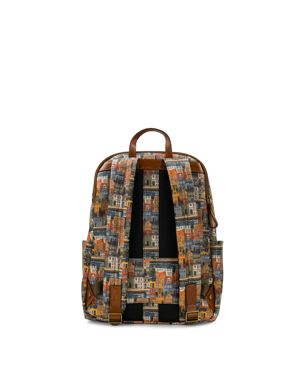 Female - Karina Backpack | Homes Along The Coast of Bergen | Homes Along The Coast Of Bergen - homes along the coast of bergen - by Patricia Nash - View 2 of 5