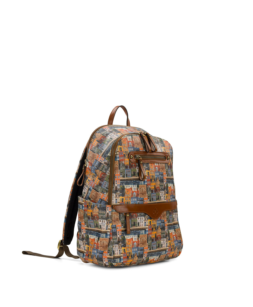 Female - Karina Backpack | Homes Along The Coast of Bergen | Homes Along The Coast Of Bergen - homes along the coast of bergen - by Patricia Nash - View 3 of 5