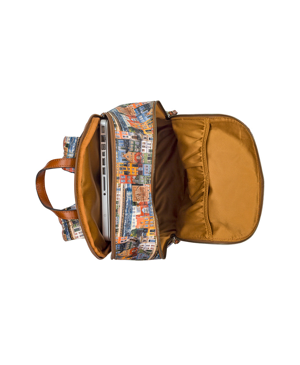 Female - Karina Backpack | Homes Along The Coast of Bergen | Homes Along The Coast Of Bergen - homes along the coast of bergen - by Patricia Nash - View 4 of 5