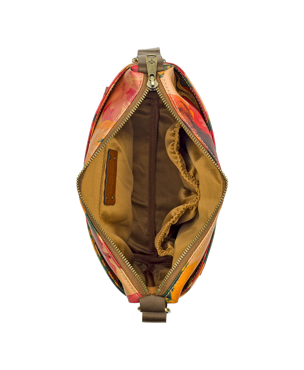 Carmini Crossbody - Patina Coated Linen Canvas Spring Multi – Patricia Nash