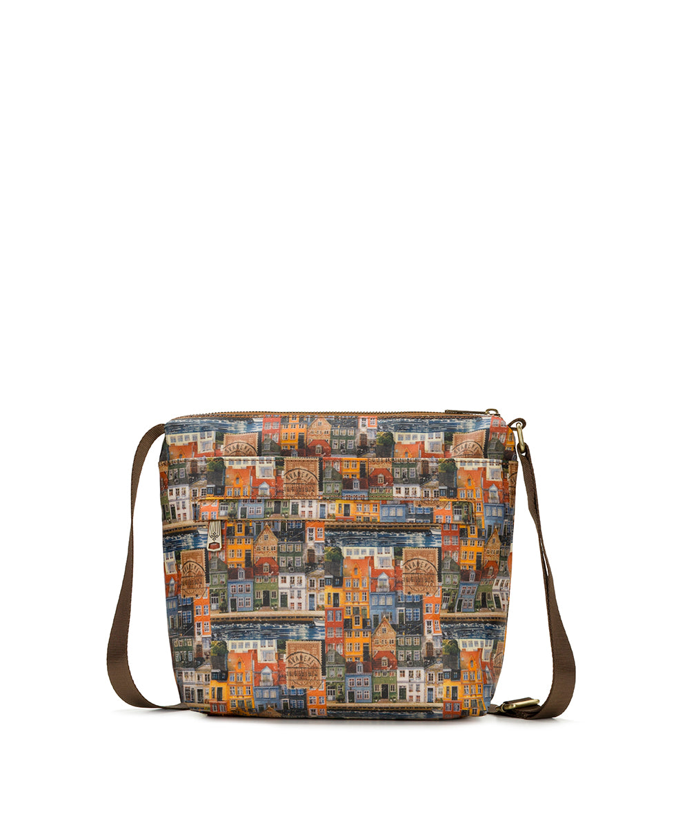 Female - Carmini Crossbody | Homes Along The Coast of Bergen | Homes Along The Coast Of Bergen - fleur de jardin - by Patricia Nash - View 2 of 4