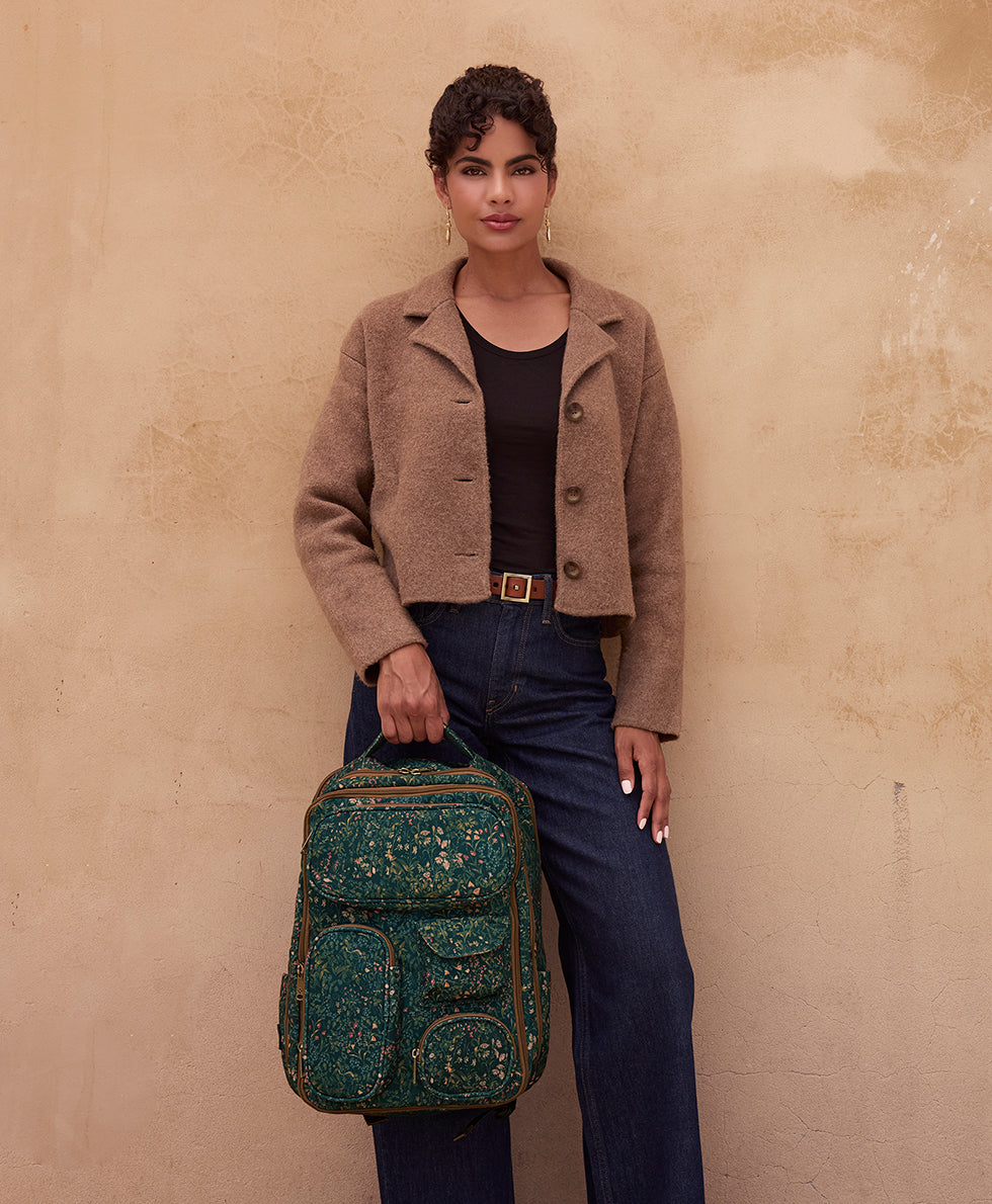 Female - Vico Backpack - Woven Poly ‑ Tuscan Fields - tuscan fields - by Patricia Nash - View 8 of 8