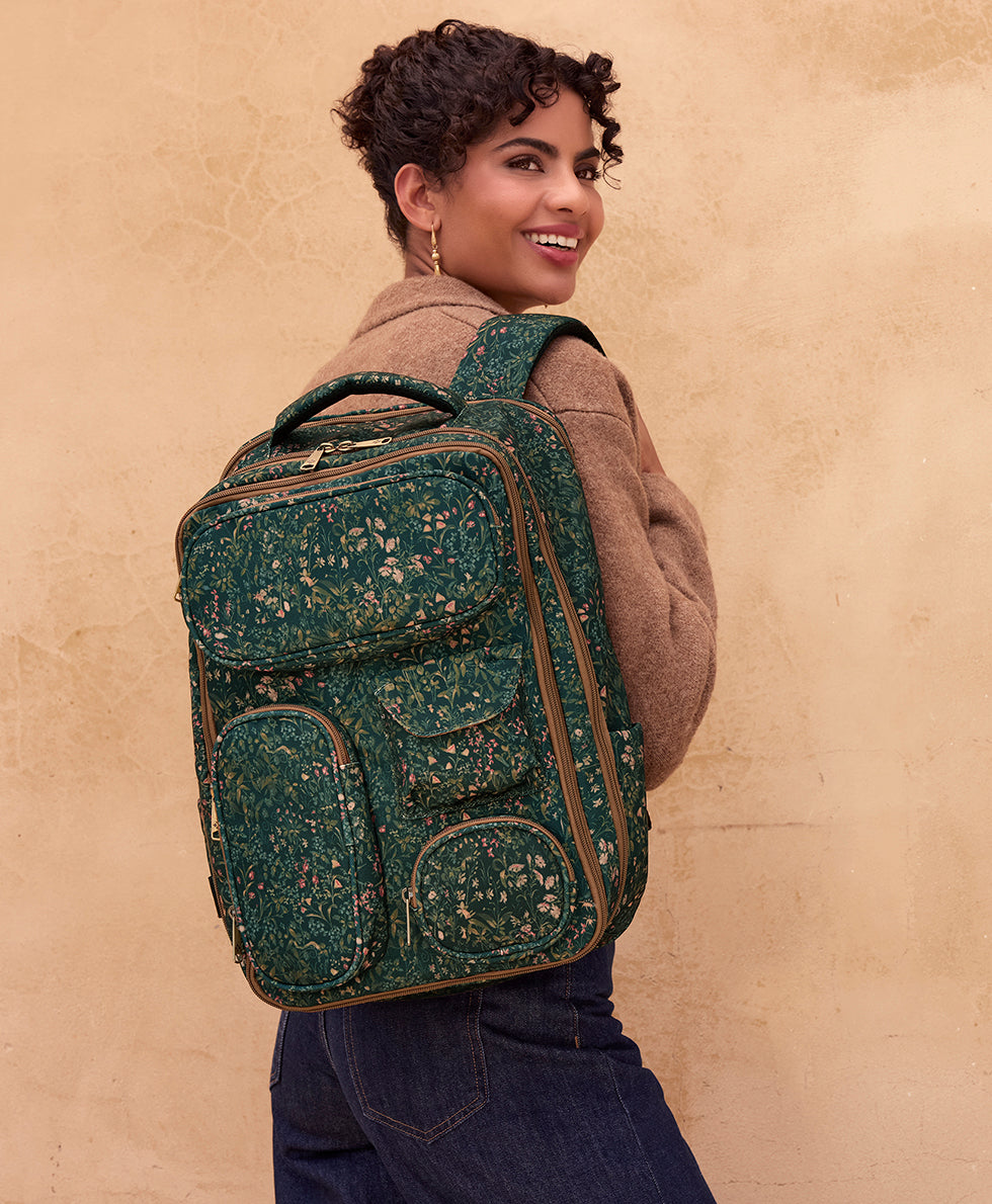 Female - Vico Backpack - Woven Poly ‑ Tuscan Fields - tuscan fields - by Patricia Nash - View 7 of 8