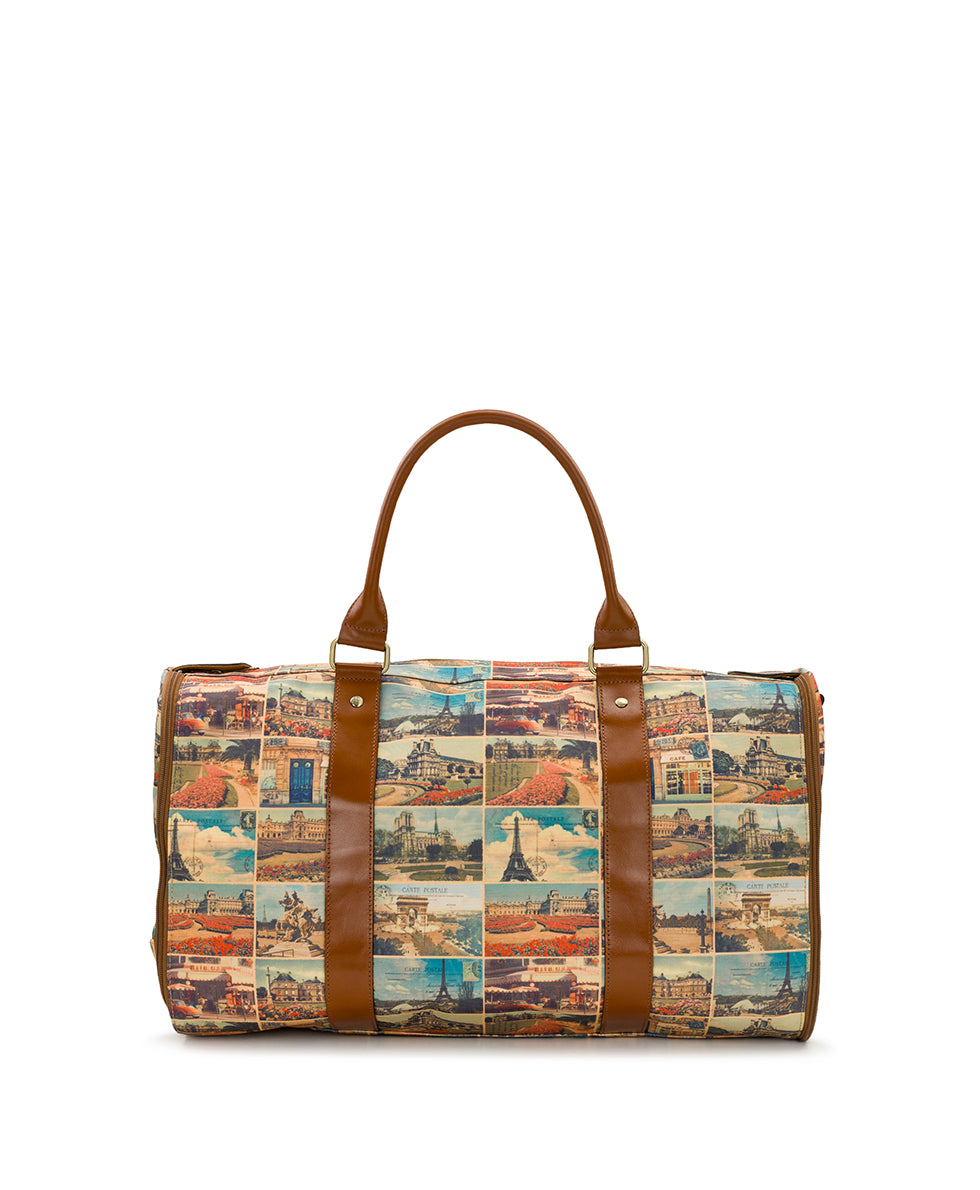 Female - Vasilia Garment Duffel Bag - Postcards From Paris - postcards from paris - by Patricia Nash - View 1 of 6
