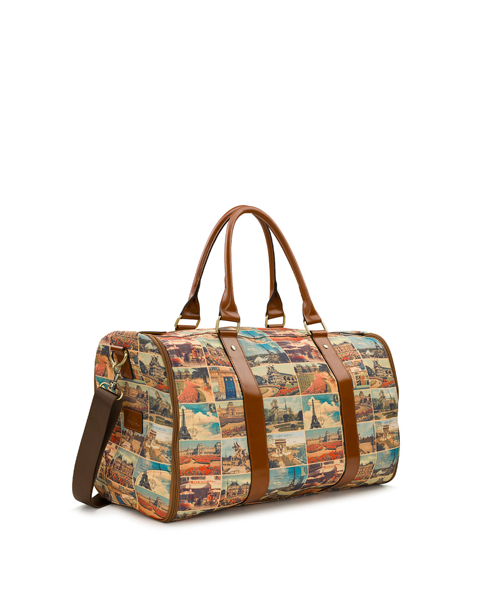 Female - Vasilia Garment Duffel Bag - Postcards From Paris - postcards from paris - by Patricia Nash - View 3 of 6