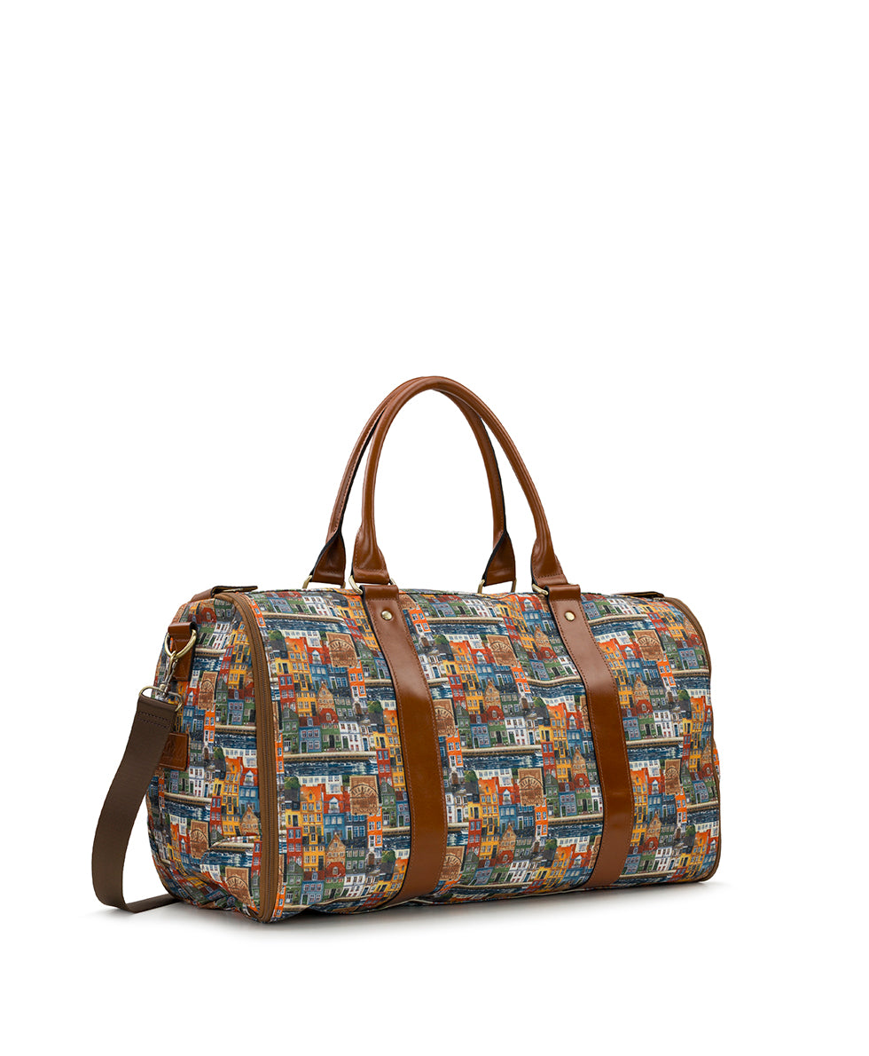Female - Vasilia Garment Duffel | Homes Along The Coast of Bergen | Homes Along The Coast Of Bergen - homes along the coast of bergen - by Patricia Nash - View 3 of 6