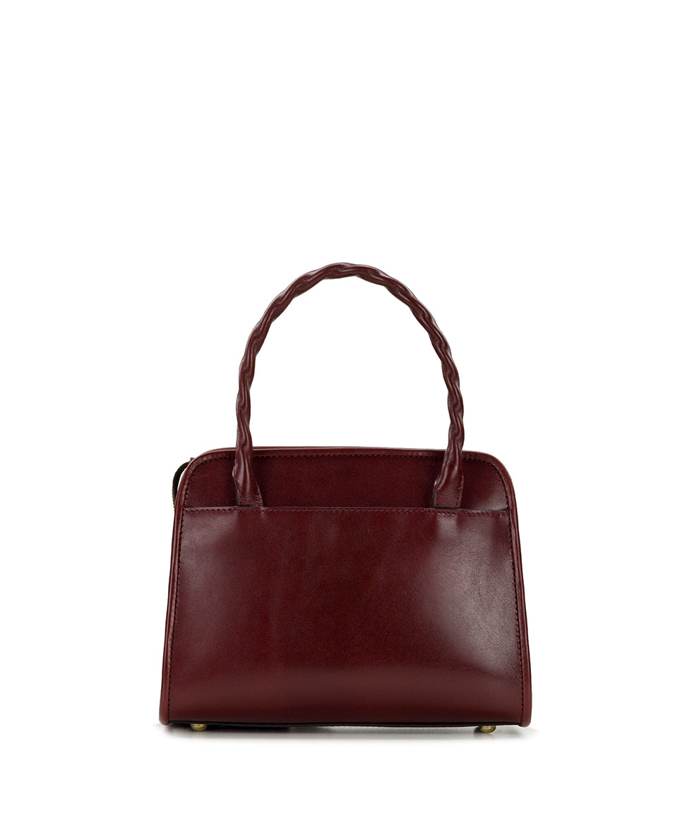 Female - Paris Satchel | Vattaro Rose Tooled | Oxblood - oxblood - by Patricia Nash - View 2 of 4