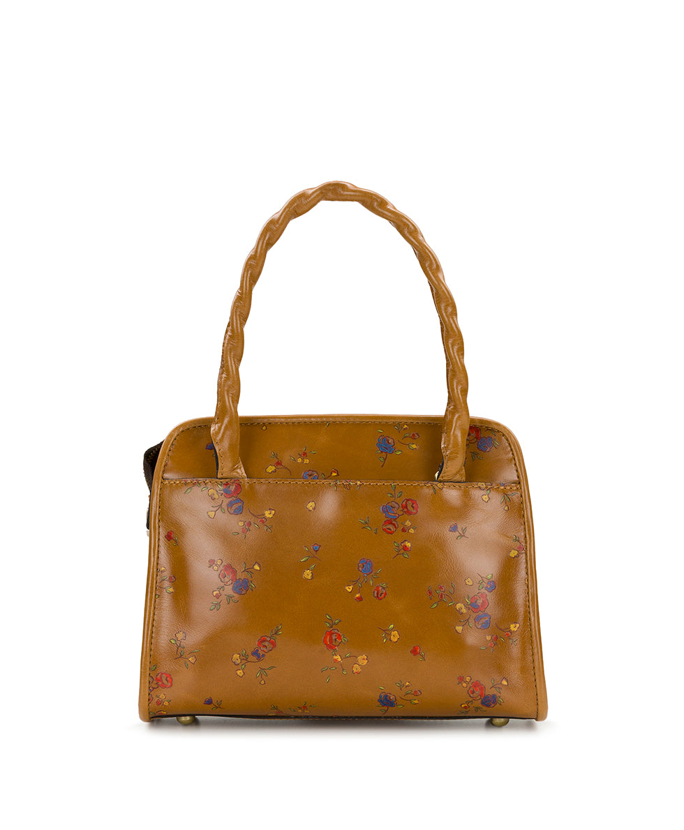 Female - Paris Satchel - Fleur de Jardin Embossed - light tan - by Patricia Nash - View 2 of 5