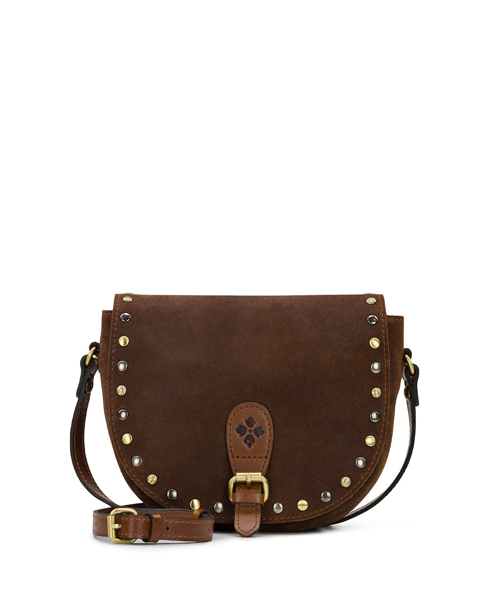 Isola Flap Crossbody - Garment Washed Burnished Suede - burgundy - by Patricia Nash - View 7 of 12
