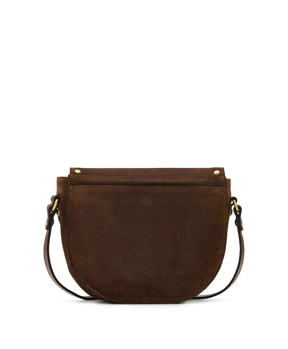 Isola Flap Crossbody - Garment Washed Burnished Suede - burgundy - by Patricia Nash - View 8 of 12