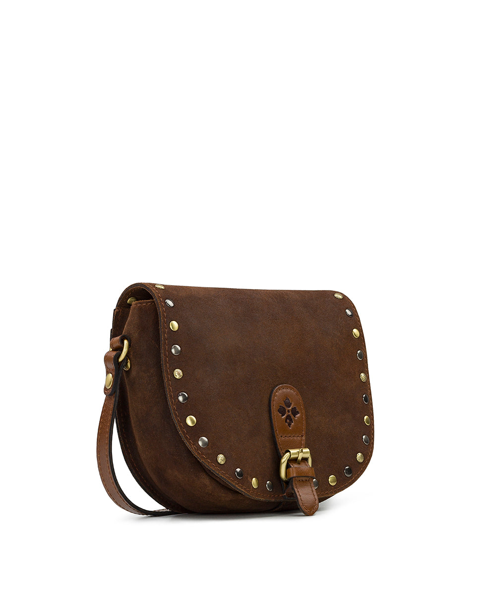 Isola Flap Crossbody - Garment Washed Burnished Suede - burgundy - by Patricia Nash - View 9 of 12