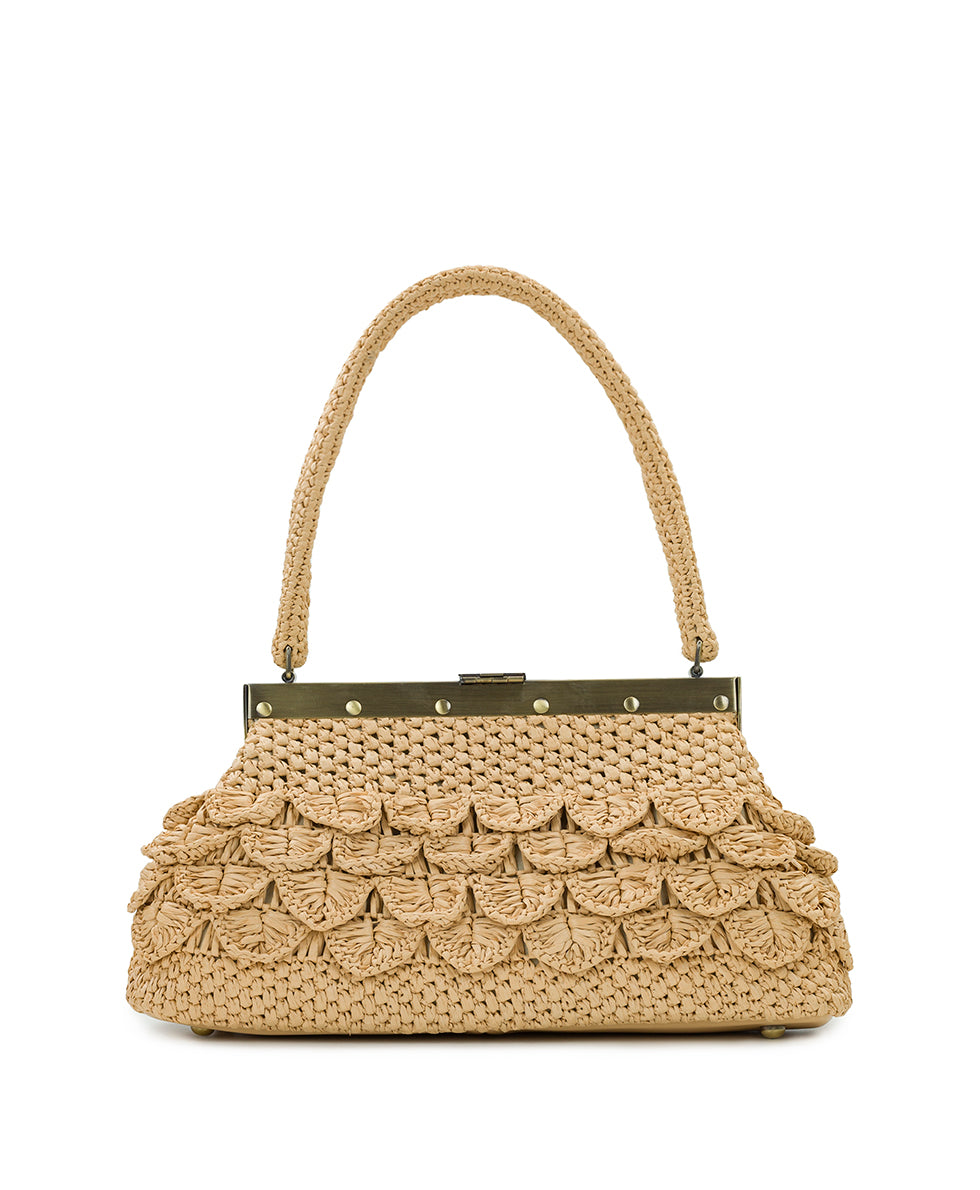 Ferrara Frame Satchel - Scalloped Raffia - natural - by Patricia Nash - View 2 of 5