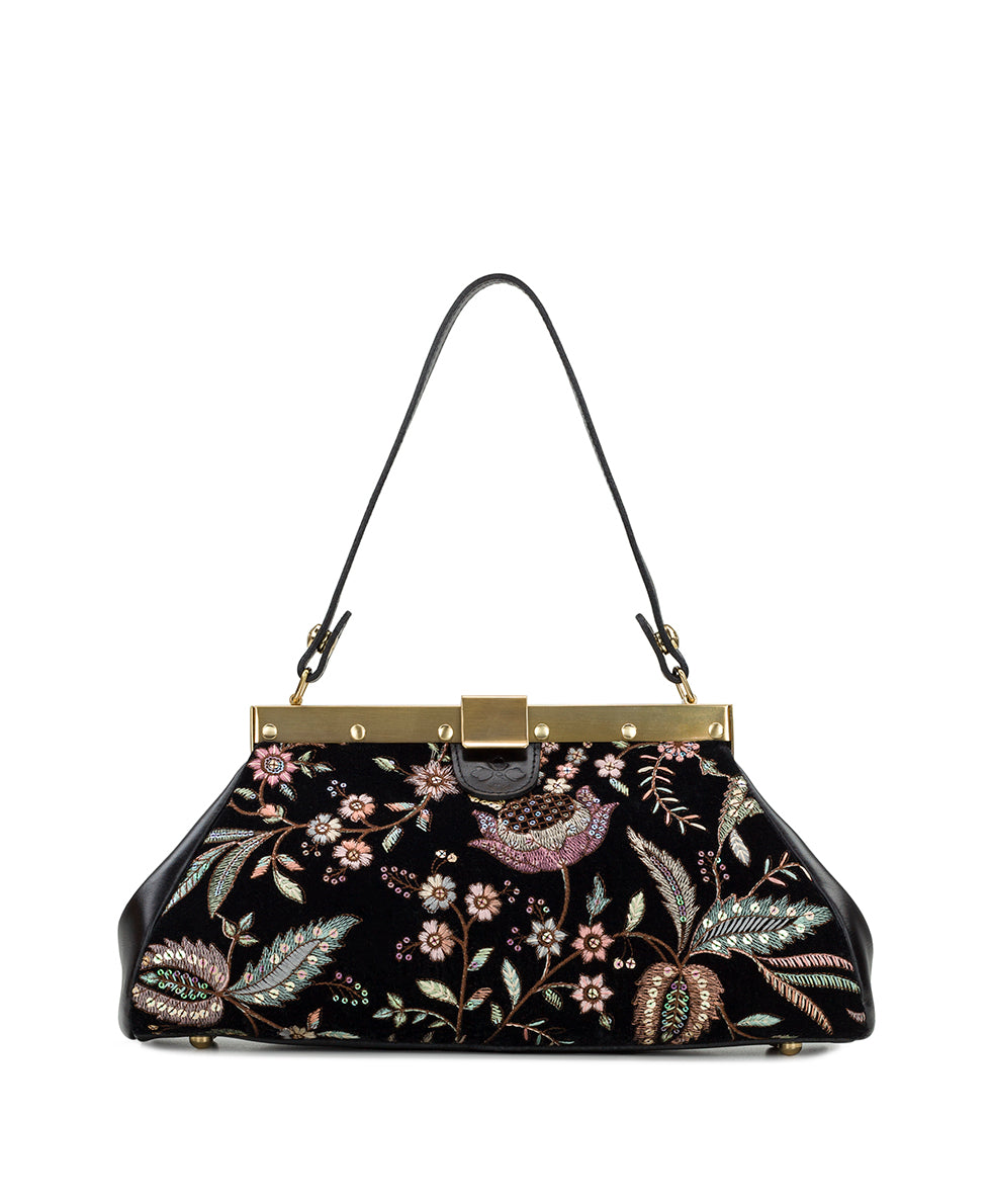 Female - Ferrara Frame - Velvet Jacquard - black - by Patricia Nash - View 1 of 4