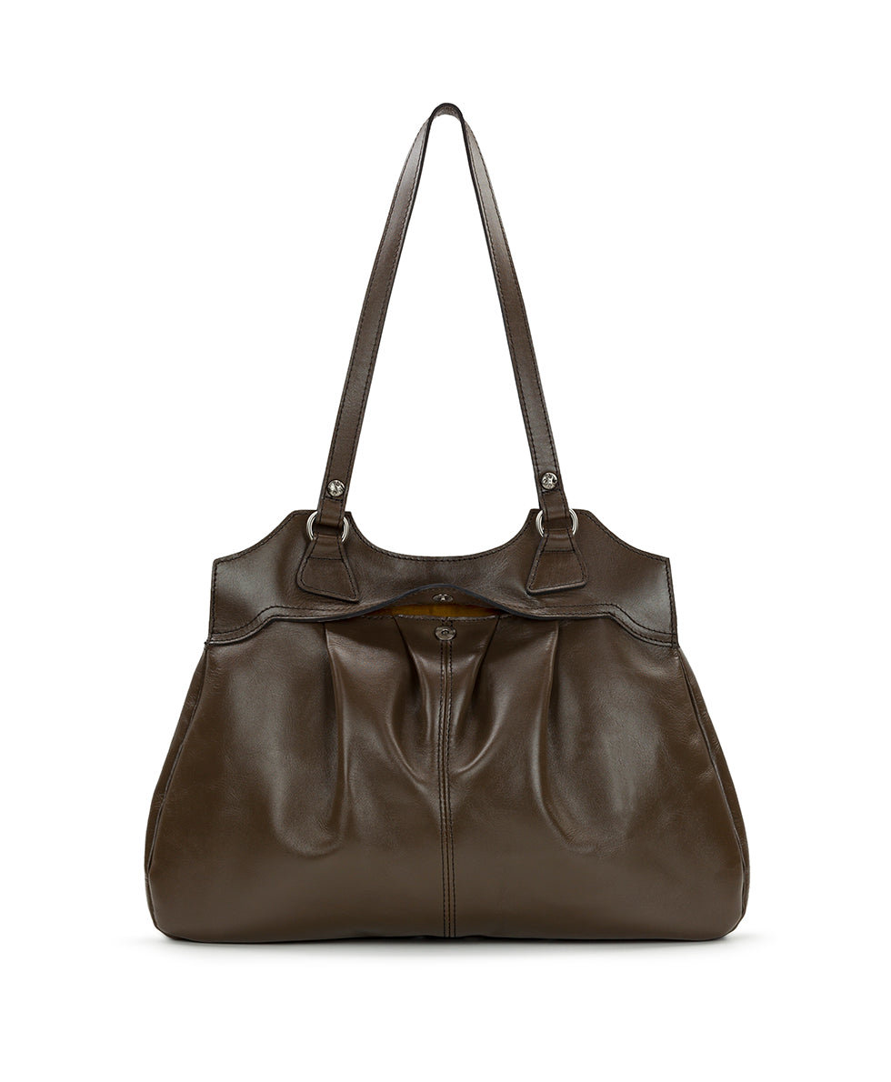 Female - Napoli Satchel - Heritage Leather - mushroom - by Patricia Nash - View 3 of 7