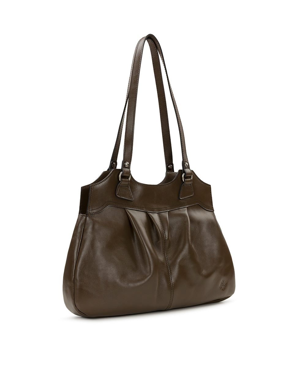 Female - Napoli Satchel - Heritage Leather - mushroom - by Patricia Nash - View 5 of 7