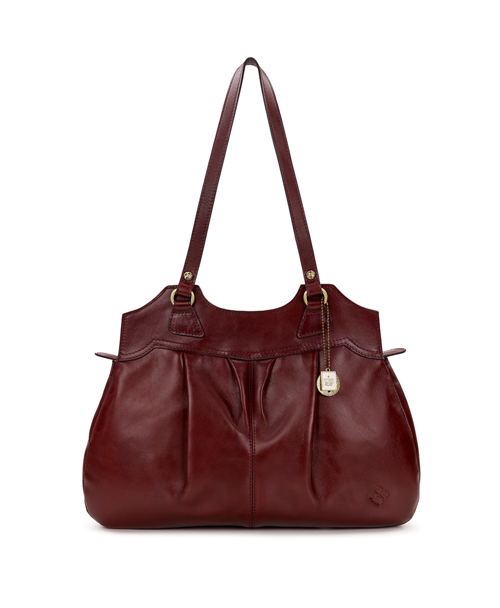 Female - Napoli Satchel - Heritage Leather - mushroom - by Patricia Nash - View 3 of 32