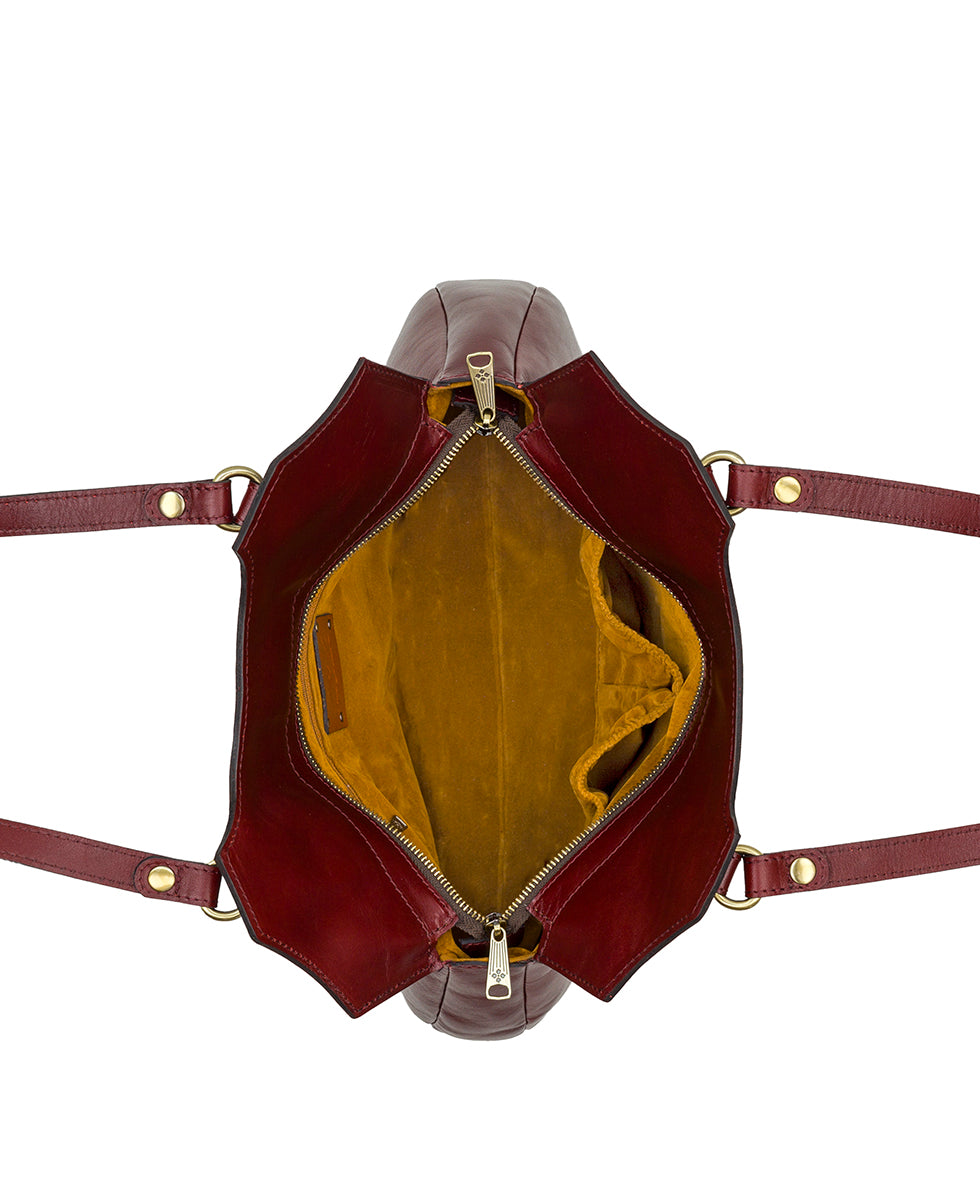 Female - Napoli Satchel - Heritage Leather - mushroom - by Patricia Nash - View 20 of 32