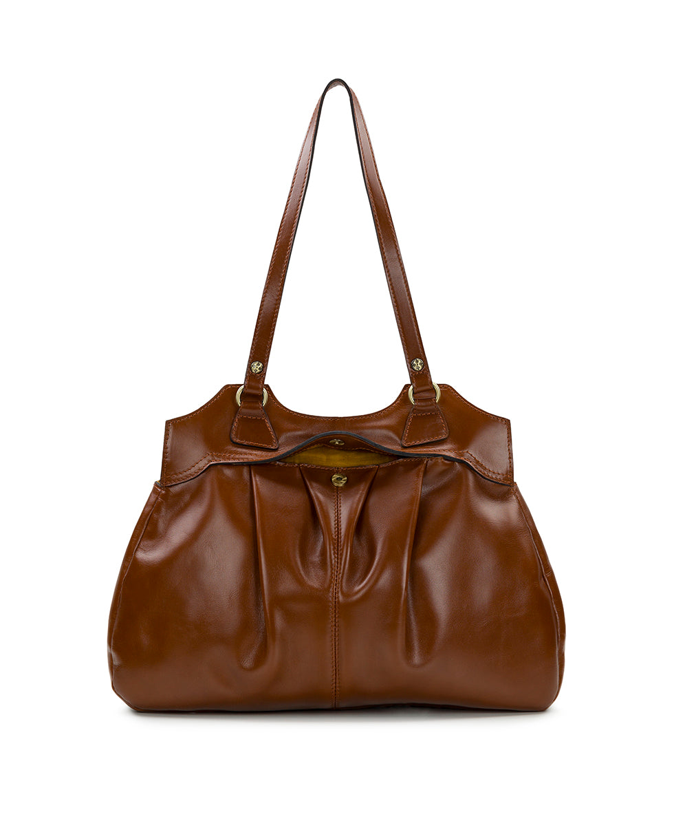 Female - Napoli Satchel - Heritage Leather - mushroom - by Patricia Nash - View 23 of 32