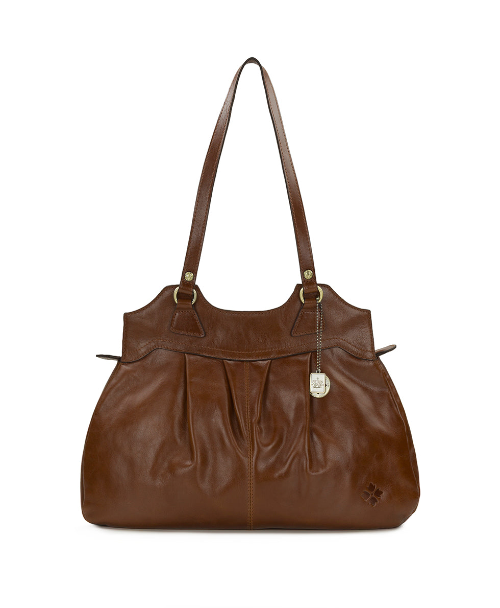 Female - Napoli Satchel - Vintage Distressed Leather - cognac - by Patricia Nash - View 1 of 17