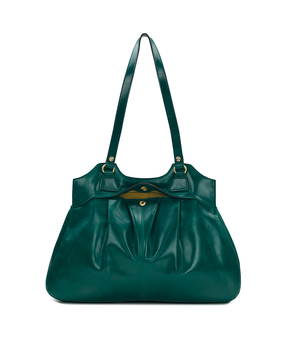 Female - Napoli Satchel - Vintage Distressed Leather - cognac - by Patricia Nash - View 9 of 17