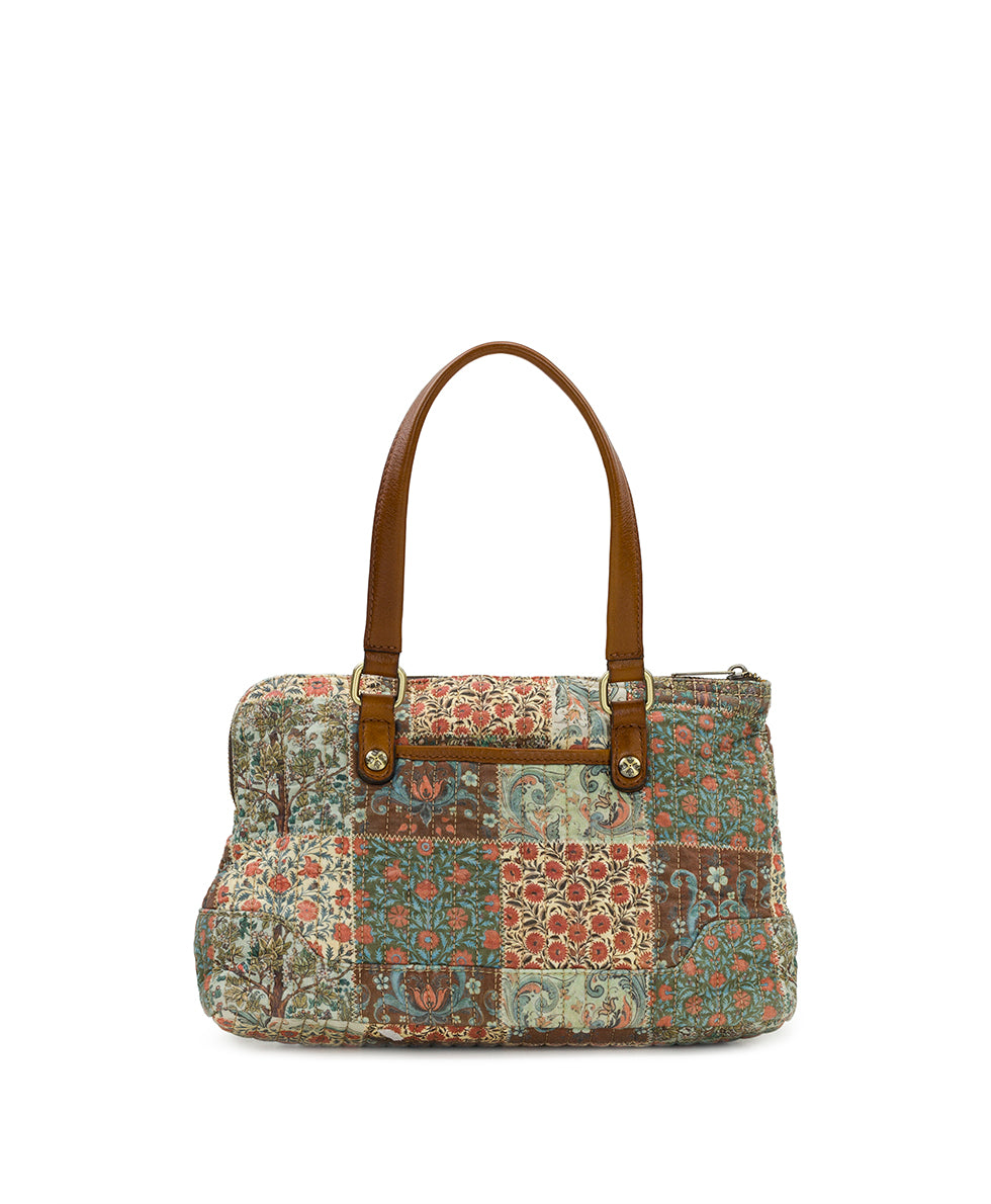 Female - Rialto Satchel | Nordic Patchwork Cotton | Nordic Patchwork - nordic patchwork - by Patricia Nash - View 2 of 4