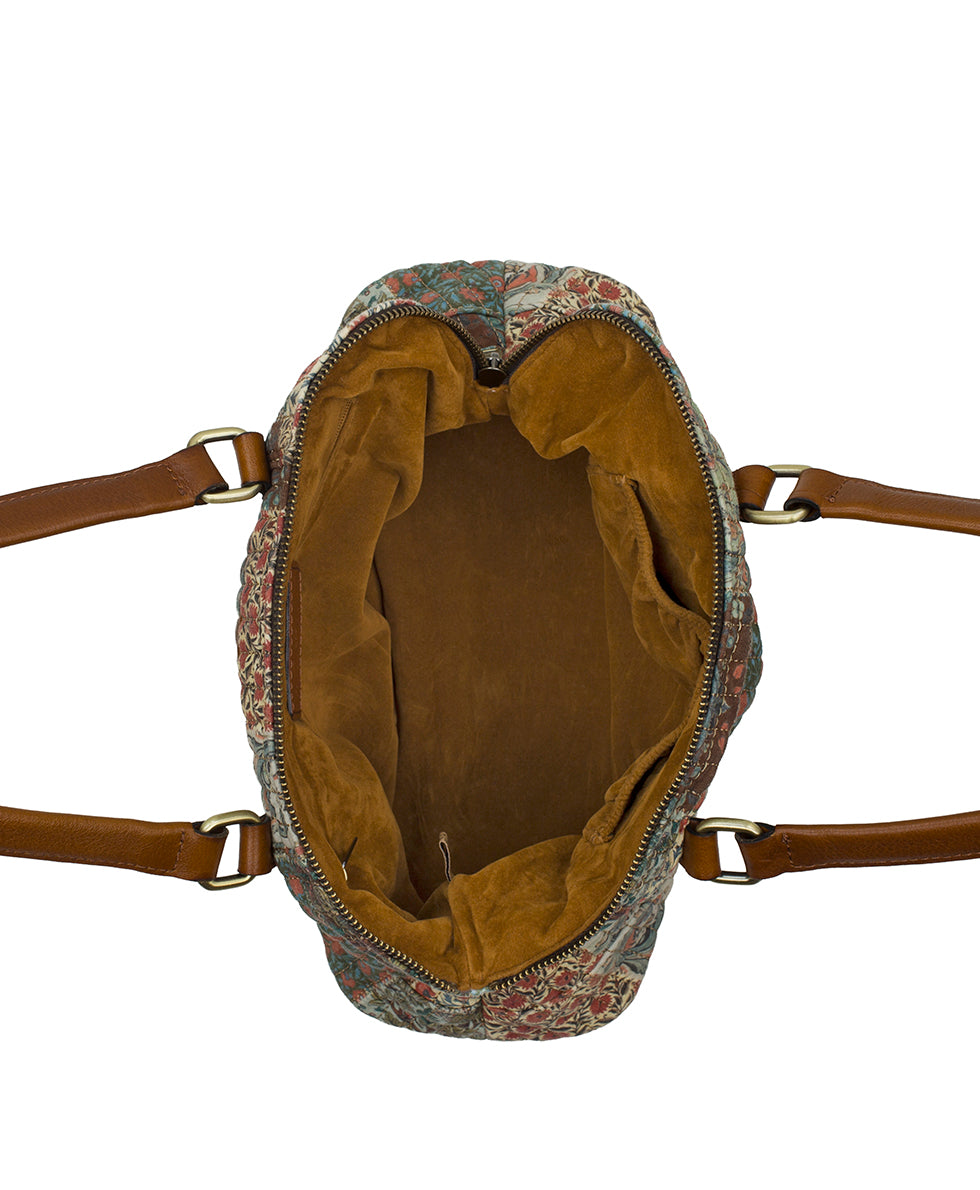Female - Rialto Satchel | Nordic Patchwork Cotton | Nordic Patchwork - nordic patchwork - by Patricia Nash - View 4 of 4