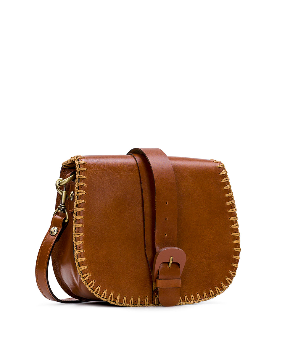 Salerno Saddle Bag - Leather Buckle – Patricia Nash