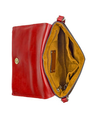 Corfu Crossbody - Vintage Distressed Leather — Ruby Red