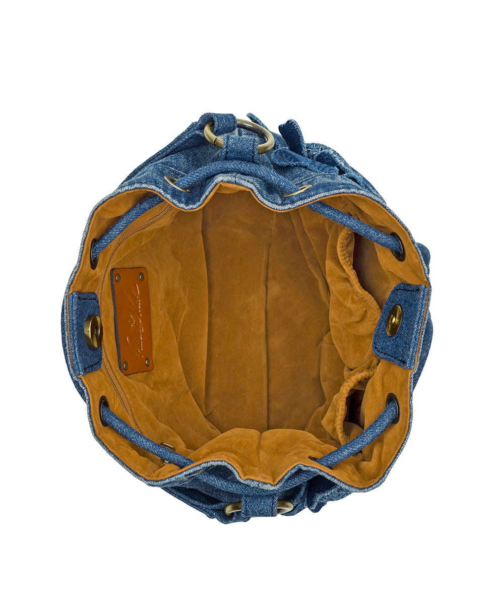 Female - Elisa Bucket - Floral Applique Denim - denim - by Patricia Nash - View 5 of 5