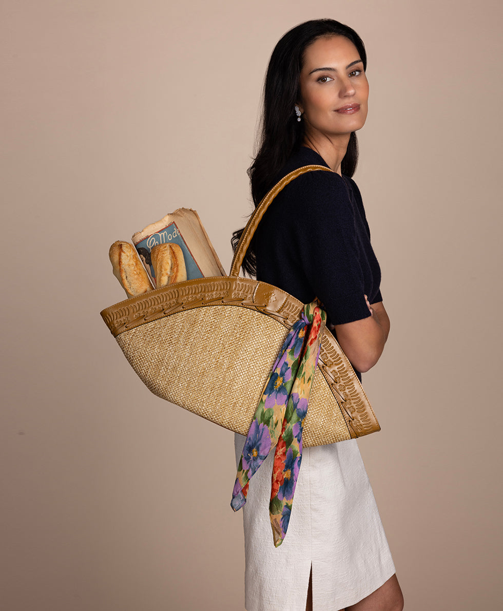 Female - Trope Dome with Scarf - Burnished Woven - natural - by Patricia Nash - View 6 of 7