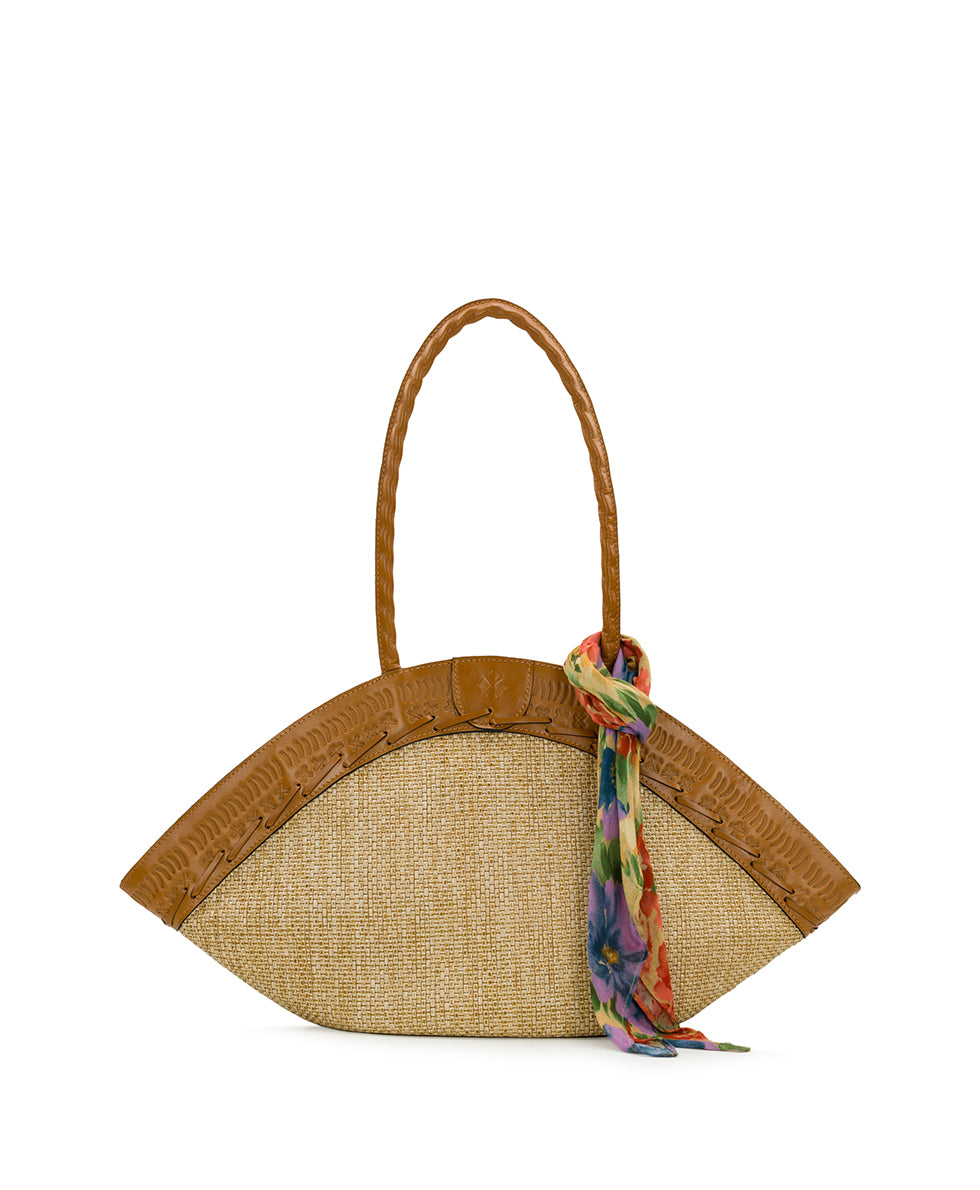 Female - Trope Dome with Scarf - Burnished Woven - natural - by Patricia Nash - View 1 of 7