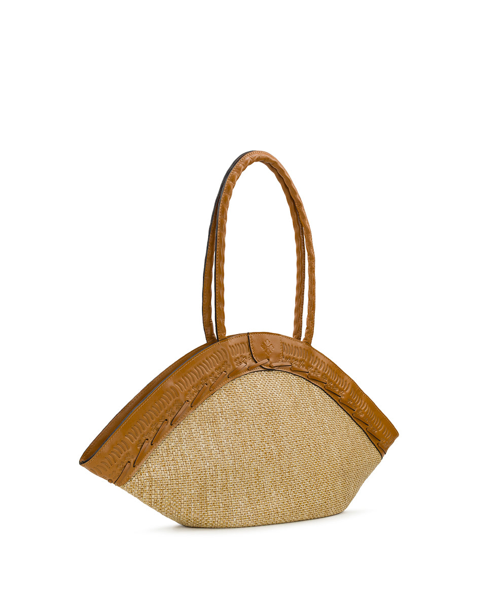 Female - Trope Dome with Scarf - Burnished Woven - natural - by Patricia Nash - View 3 of 7