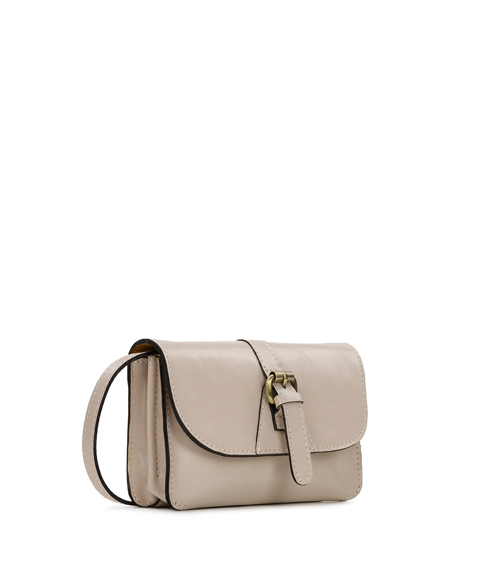 Female - Torri Crossbody - Vintage Distressed Leather - chalk white - by Patricia Nash - View 3 of 4