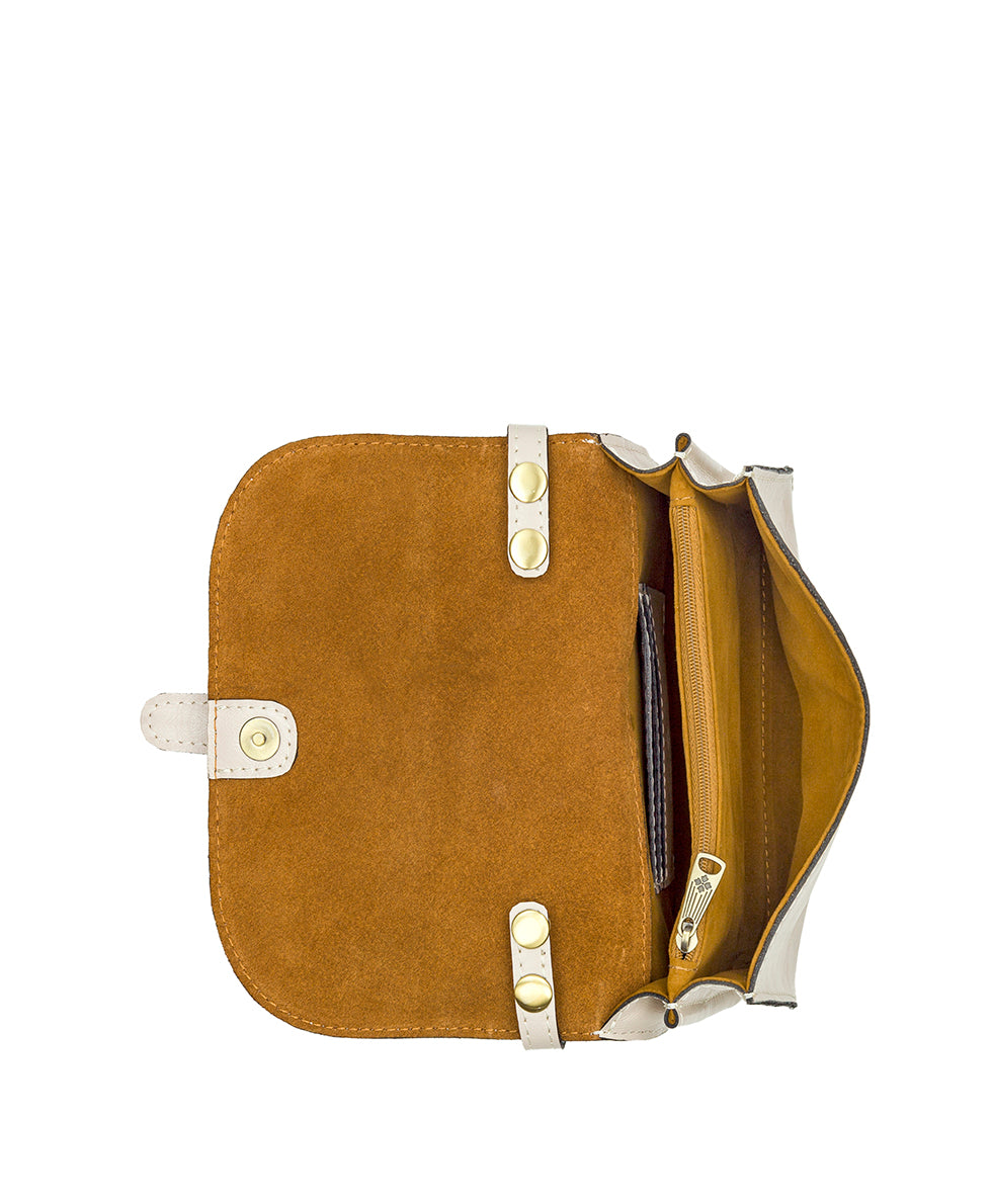 Female - Torri Crossbody - Vintage Distressed Leather - chalk white - by Patricia Nash - View 4 of 4