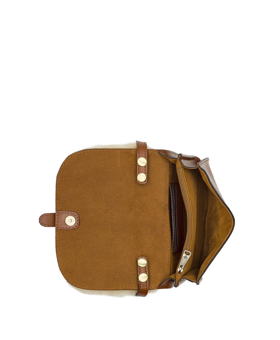 Female - Torri Crossbody | Sherpa | Natural - natural/black - by Patricia Nash - View 4 of 4
