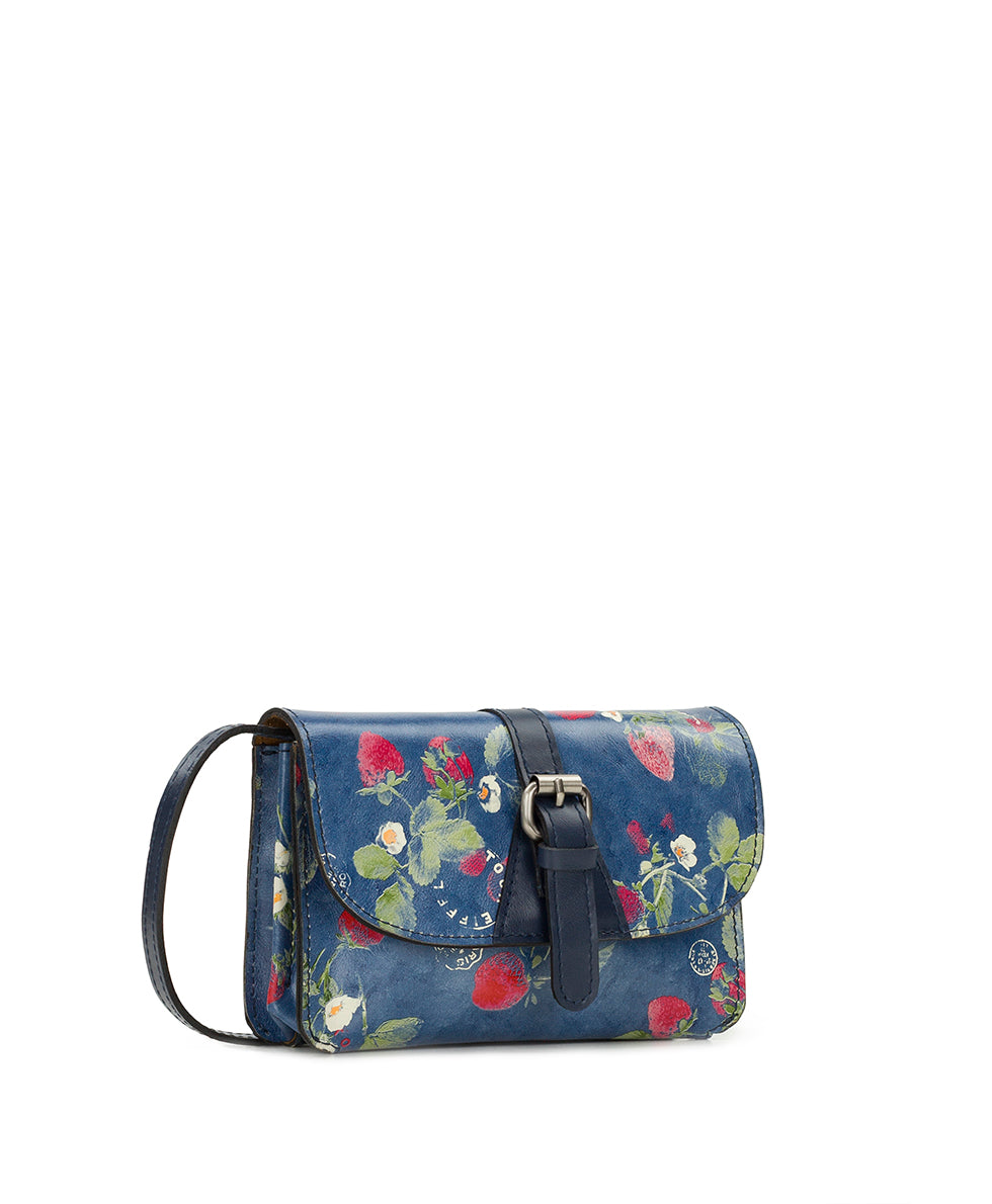 Female - Torri Crossbody - Parisian Strawberries - denim blue strawberry - by Patricia Nash - View 3 of 5