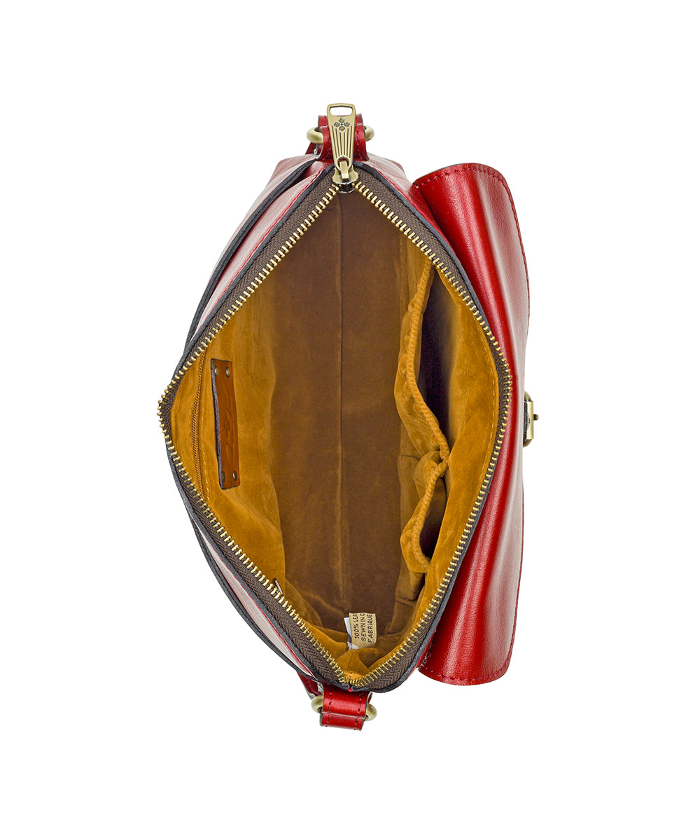 Female - Avellino Crossbody  - Vintage Distressed Leather - ruby red - by Patricia Nash - View 5 of 5